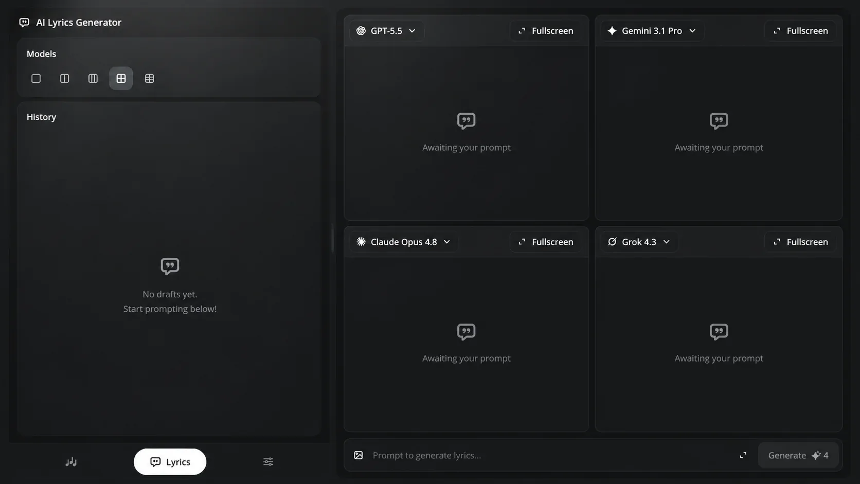 Pending capture of the Lyric Studio page